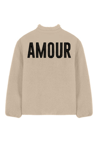 Veste Sherpa Brodée "Amour"