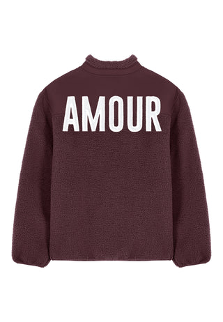 Veste Sherpa Brodée "Amour"