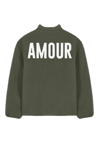 Veste Sherpa Brodée "Amour"