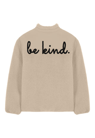 Veste Sherpa Brodée "Be Kind"