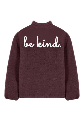 Veste Sherpa Brodée "Be Kind"