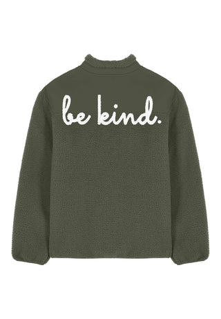 Veste Sherpa Brodée "Be Kind"