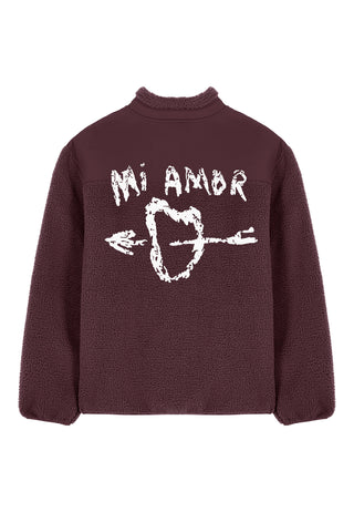 Veste Sherpa Brodée "Mi Amor"