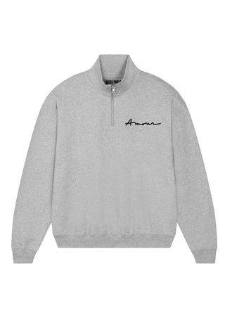 Sweatshirt à Zip Brodé "Amour"