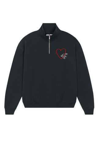 Sweatshirt à Zip Brodé "Pins"