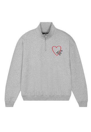 Sweatshirt à Zip Brodé "Pins"