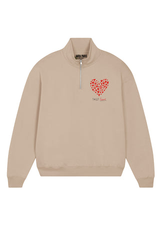 Sweatshirt à Zip Brodé "Sweetheart"