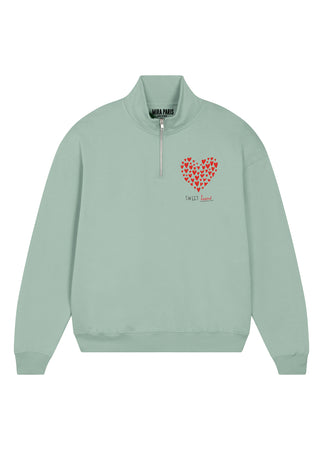 Sweatshirt à Zip Brodé "Sweetheart"