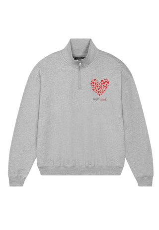 Sweatshirt à Zip Brodé "Sweetheart"