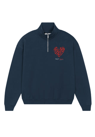 Sweatshirt à Zip Brodé "Sweetheart"