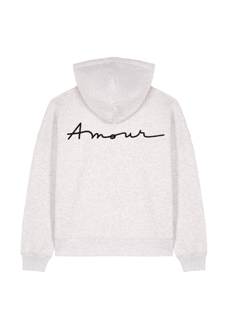 Hoodie Boxy Brodé "Amour"