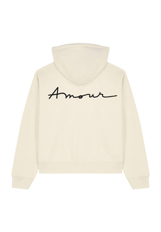 Hoodie Boxy Brodé "Amour"