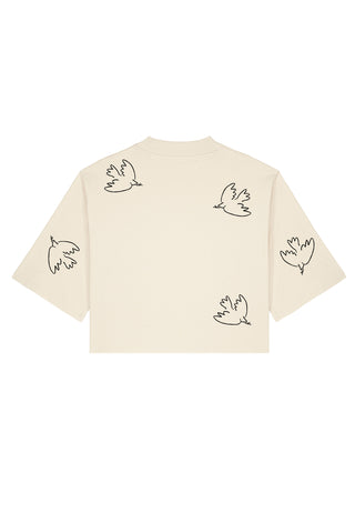 T-shirt Boxy Brodé "Liberté"