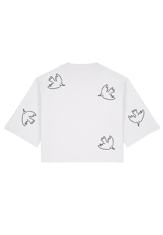 T-shirt Boxy Brodé "Liberté"