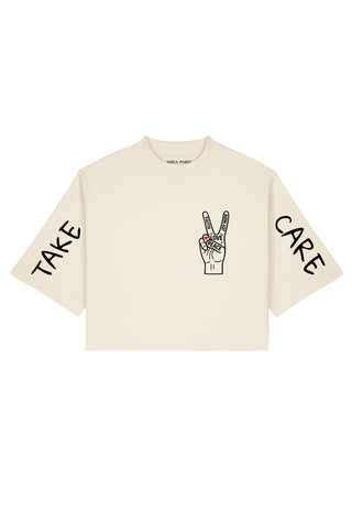 T-shirt Boxy "Take Care"