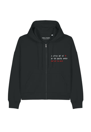Hoodie Boxy à Zip Brodé "Brutal"