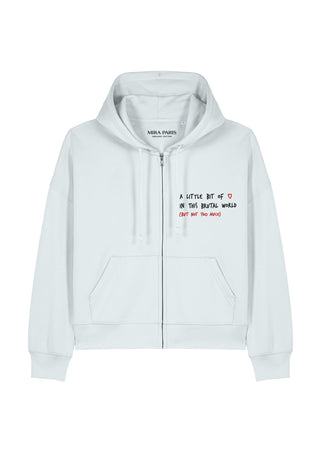Hoodie Boxy à Zip Brodé "Brutal"