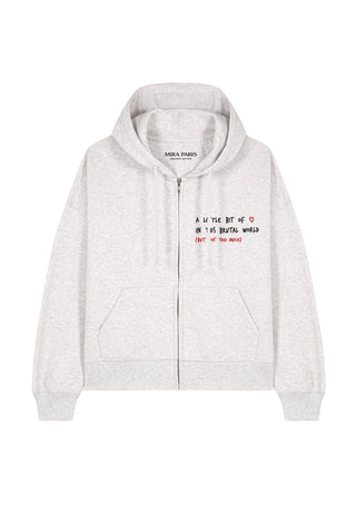 Hoodie Boxy à Zip Brodé "Brutal"