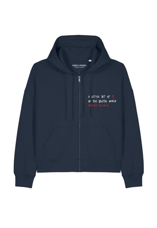 Hoodie Boxy à Zip Brodé "Brutal"