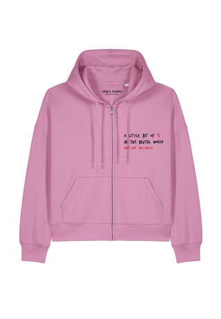 Hoodie Boxy à Zip Brodé "Brutal"