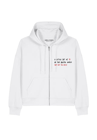 Hoodie Boxy à Zip Brodé "Brutal"