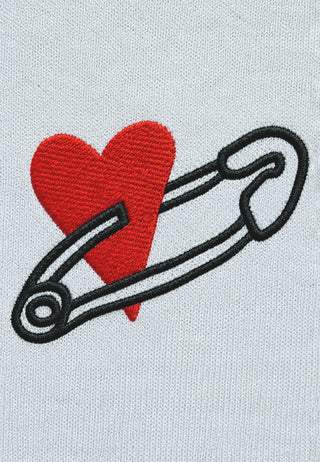 Hoodie Boxy à Zip Brodé "Coeur Pins"