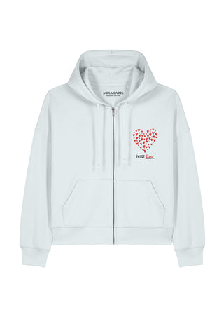 Hoodie Boxy à Zip Brodé "Sweetheart"