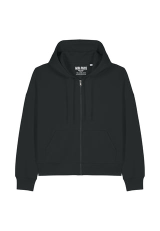 Cropped Hoodie à Zip Essentiel