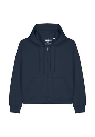 Cropped Hoodie à Zip Essentiel