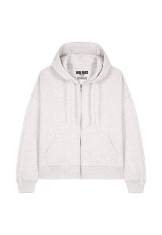 Cropped Hoodie à Zip Essentiel