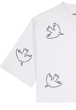 T-shirt Boxy Brodé "Liberté"