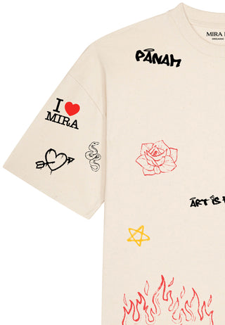 T-shirt Boxy "Graffiti Mira"