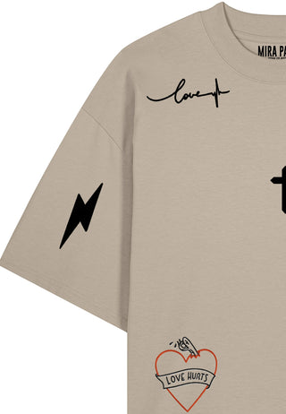 T-shirt Oversize "Tattoo Mi Amor"