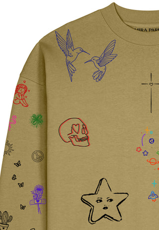 Sweatshirt Boxy "Flash Tattoo 1"