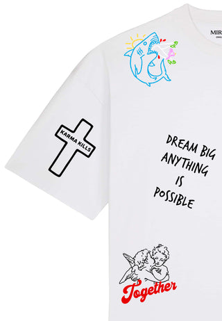 T-shirt Boxy "Tattoo Be Kind"