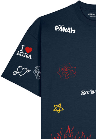 T-shirt Boxy "Graffiti Mira"