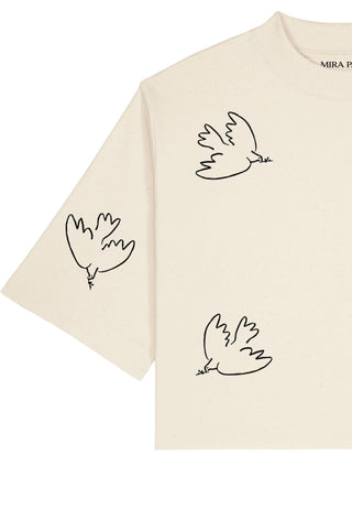 T-shirt Boxy Brodé "Liberté"