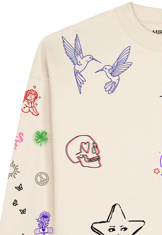 Sweatshirt Boxy "Flash Tattoo 1"