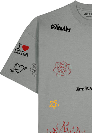 T-shirt Boxy "Graffiti Mira"