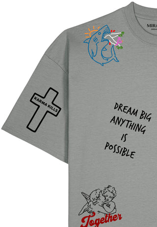 T-shirt Boxy "Tattoo Be Kind"