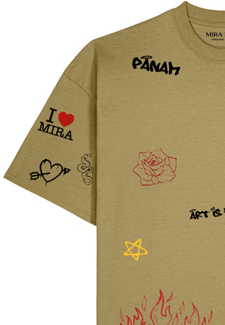 T-shirt Boxy "Graffiti Mira"