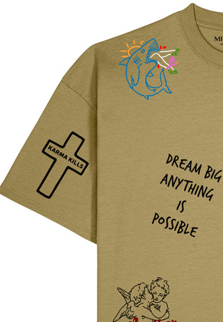 T-shirt Boxy "Tattoo Be Kind"