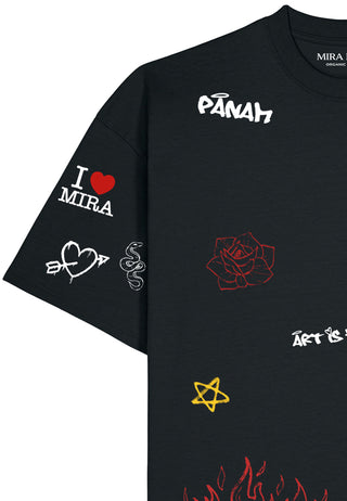 T-shirt Boxy "Graffiti Mira"