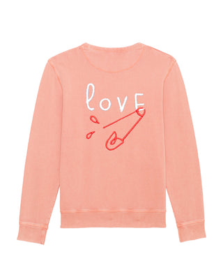 Sweatshirt Vintage Brodé "Love"