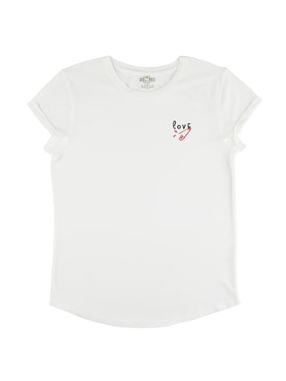 T-shirt Roll Up Brodé "Love"