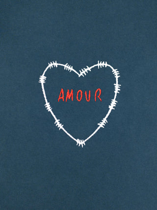 T-shirt Roll Up Brodé "Amour"