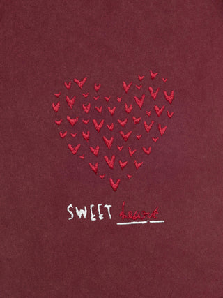 T-shirt Roll Up Brodé "Sweet Heart"