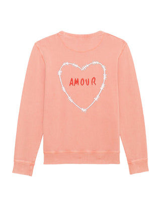 Sweatshirt Vintage Brodé "Amour"