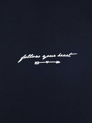 T-shirt Roll Up Brodé "Follow Your Heart"