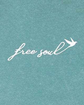 T-shirt Vintage Brodé "Free soul"